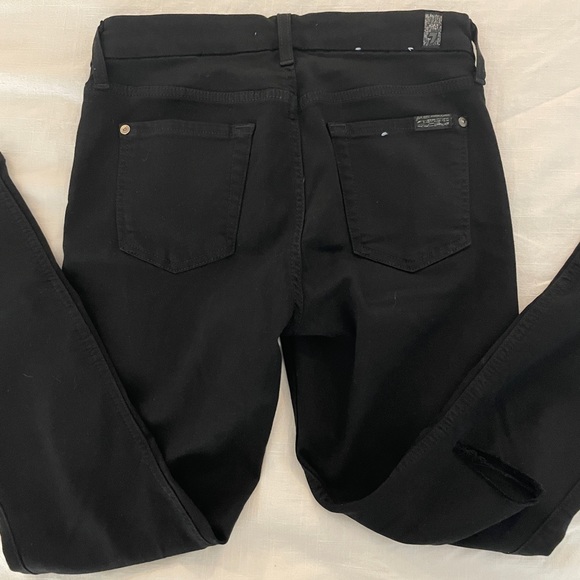 FOR ALL MANKIND black distressed ankle skinny jeans! - Picture 4 of 4